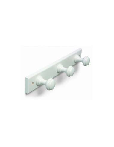 BRINOX PERCHA MADERA 3 GANCHOS BLANCO B30310D