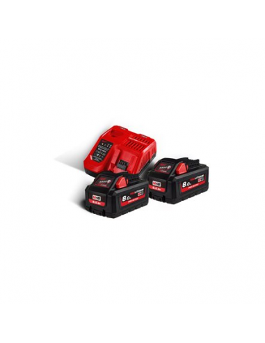 KIT MILWAUKEE 18V 2 BATERIAS 8.0Ah.+CARREGADOR M18 NRG-502