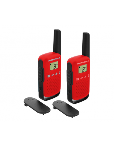 MOTOROLA WALKIE 16 CANALES ROJO 4 KM.T42 (2 U.