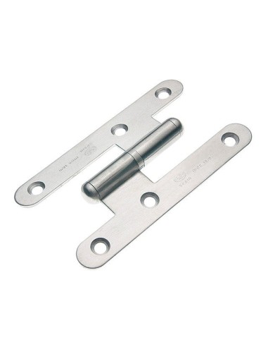 NULACVI STAINLESS STEEL ROUND EDGE HINGE CURVED FINISH .9.5 RIGHT 405