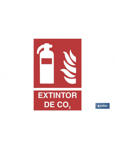 CARTEL PVC CLASE A 15* 21 EXTINTOR CO2