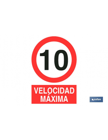 CARTEL PVC 21* 30 10 VELOCIDAD MAXIMA