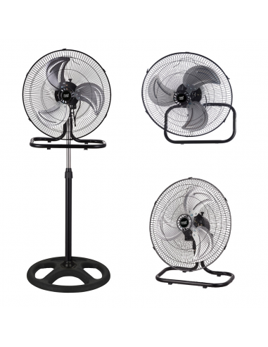 FABRILAMP VENTILADOR 3 EN1 SUELO/PIE/COLGAR RECIO 3 ASPAS 50CM 70W PLATA