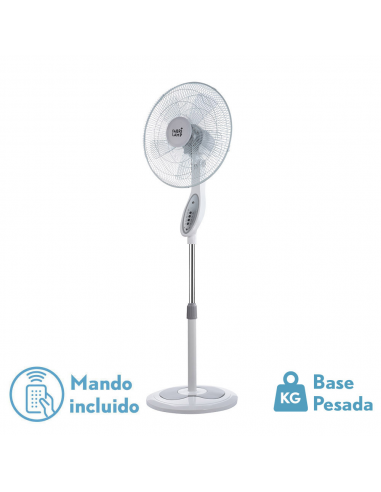 FABRILAMP FLOXO STAND VENTILADOR 5 LÂMINAS 44CM 45W BRANCO/CINZA