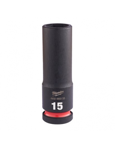 MILWAUKEE CARRACA IMPACTO 1/2" VASO LARGO 6C.15 mm.