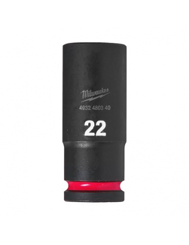 MILWAUKEE CARRACA IMPACTO 1/2" VASO LARGO 6C.22 mm.