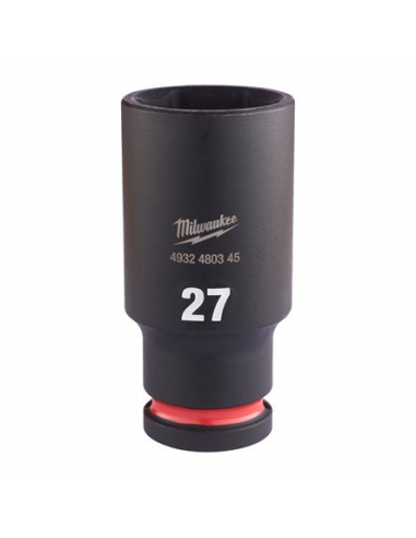 MILWAUKEE CARRACA IMPACTO 1/2" VASO LARGO 6C.27 mm.