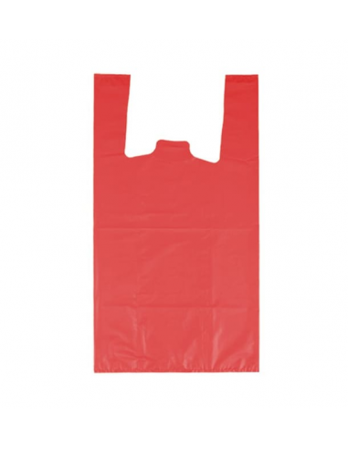 BOLSA PLASTICO CAMISETA ROJA 40*50 (PAQUETE 1 KG.=100 BOLSAS