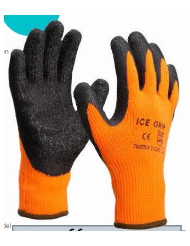 CIPISA GUANTES PROTECCION FRIO NEGRO/NARANJA ICEGRIP EN388:2006 EN511:2006  9 L