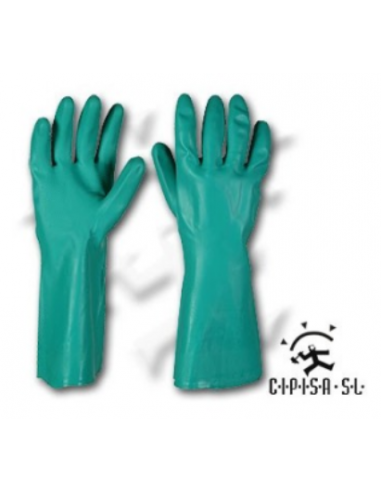 CIPISA GUANTES PRODUCTOS QUIMICOS VERDE 33 CM.GU10010 EN 374:2003 9 XL