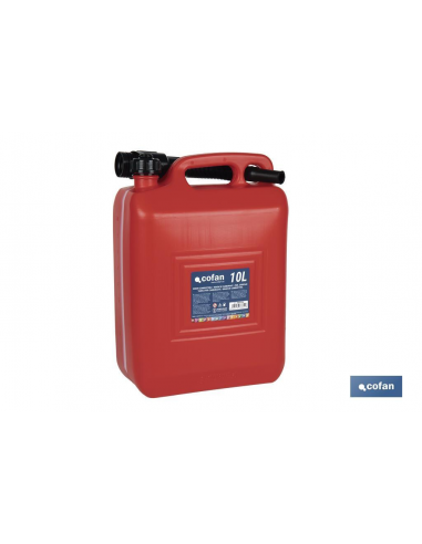 COFAN BIDON PLASTICO COMBUSTIBLE NARANJA 10 L.