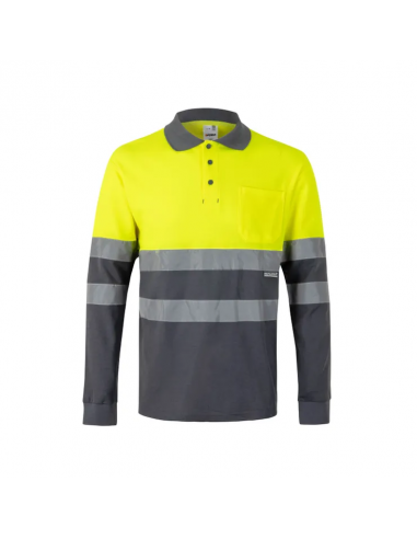 VELILLA POLO MANGA LARGA REFLECTANTE AMARILLO/AZUL 305515 M