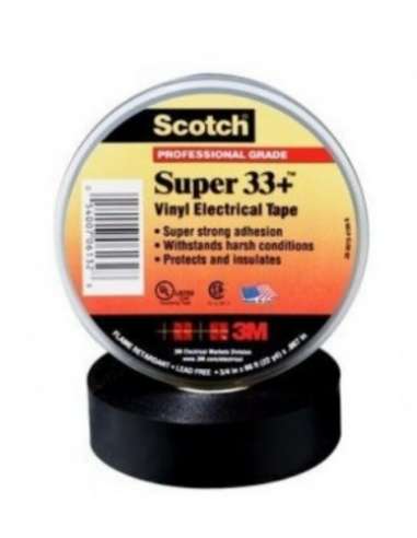 3M SCOTCH SUPER 33+ CINTA AISLANTE VINILO 20 m.*19 mm.