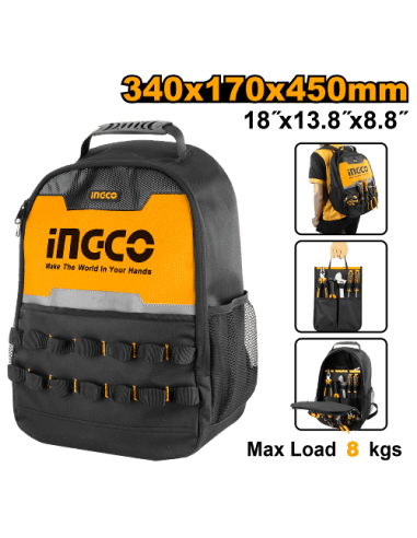 INGCO MOCHILA HERRAMIENTAS 380*170*460 mm.HBP01028