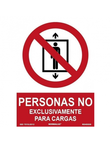 CARTEL PVC 21* 30 PERSONA NO EXCLUSIVAMENTE CARGA