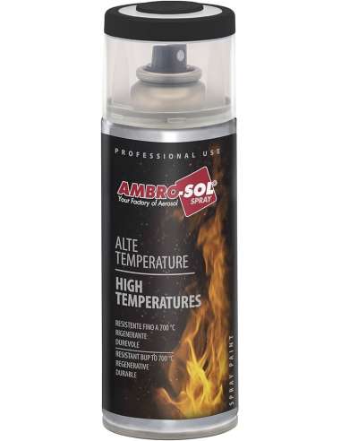 AMBRO-SOL SPRAY 400 PINTURA ALTA TEMPERATURA 700º NEGRO MATE