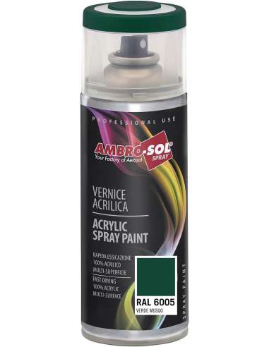 AMBRO-SOL SPRAY 400 PINTURA ACRILICA 6005 VERDE MUSGO