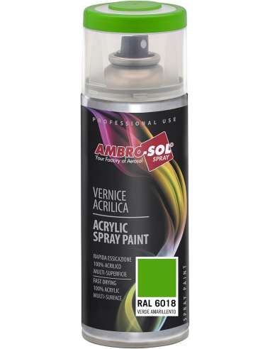 AMBRO-SOL SPRAY 400 PINTURA ACRILICA 6018 VERDE HIERBA