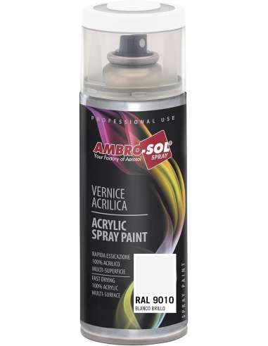 AMBRO-SOL SPRAY 400 PINTURA ACRILICA 9016 BLANCO TRAFICO