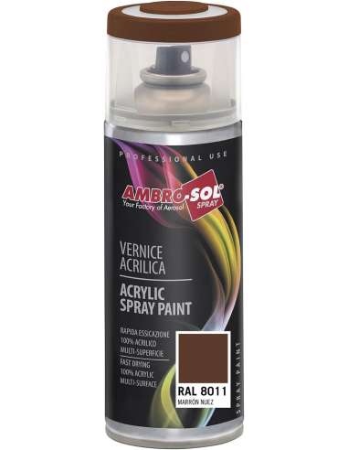 AMBRO-SOL SPRAY 400 PINTURA ACRILICA 8011 MARRON NOGAL