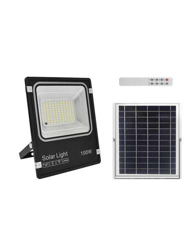 PROJETOR LED 50 W.6000 K.+PLACA SOLAR+CONTROLE REMOTO