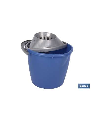 COFAN CUBO PLASTICO REDONDO C/PICO+ASA+ESCURRIDOR 13 L.