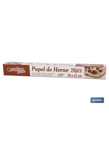 COFAN PAPEL HORNO 38*42 cm.CAJA 20 U