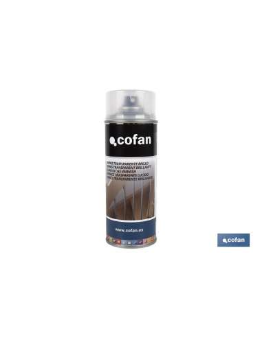 COFAN SPRAY 400ML VERNIZ BRILHANTE TRANSPARENTE