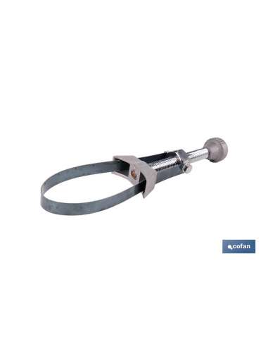 COFAN LLAVE FILTRO ACEITE FLEJE ACERO TORNILLO REGULADOR 65-105 mm.