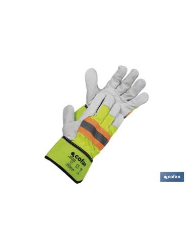 COFAN GUANTES PIEL VACUNO CINTA REFLECTANTE  9 L