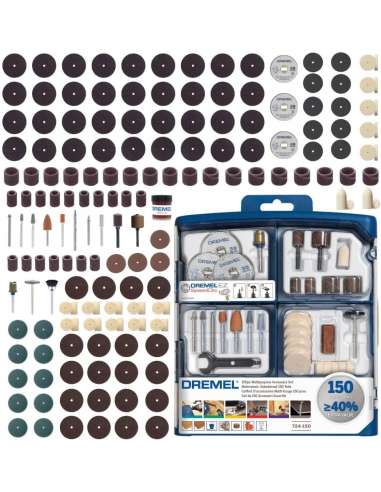 DREMEL JUEGO ACCESORIOS PULIR SC724 ESTUCHE 150 U.