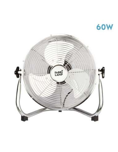 FABRILAMP VENTILADOR SUELO LIBIS 3 ASPAS 107CM 60W CROMO INDUSTRIAL