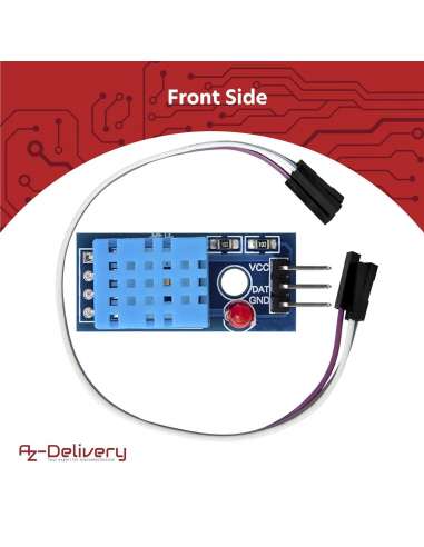 MÓDULO SENSOR DE TEMPERATURA/UMIDADE CABO COMPATÍVEL ARDUINO DHT11 E-Book Incluído