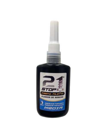 21 PEGAMENTO STOP FIJADOR ROSCA MEDIO AZUL 10 mL.