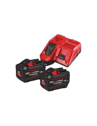 KIT MILWAUKEE 18V 2 BATERIAS 12.0Ah.+CARREGADOR M18 NRG HO 2X12AH M18