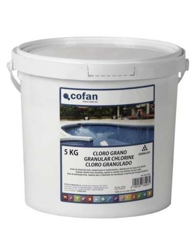 PISCINA CLORO COFAN GRÃO 5 AÇÕES 5 KG.