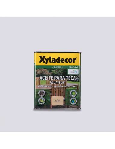 XYLADECOR ACEITE AQUATECH TECA INCOLORO 750 ML.