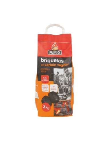 CARBON VEGETAL BRIQUETAS (BOLSA 3 KG.