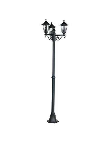 FAROL HIERRO COLUMNA 3 LUCES NEGRO 2170 mm.