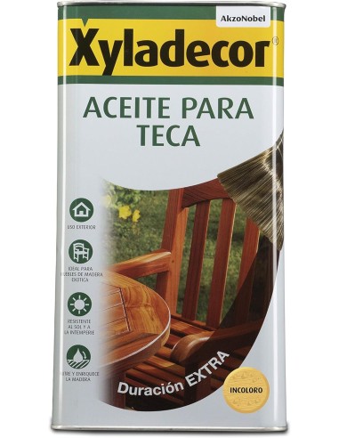 XYLADECOR ACEITE TECA INCOLORO 5 L.