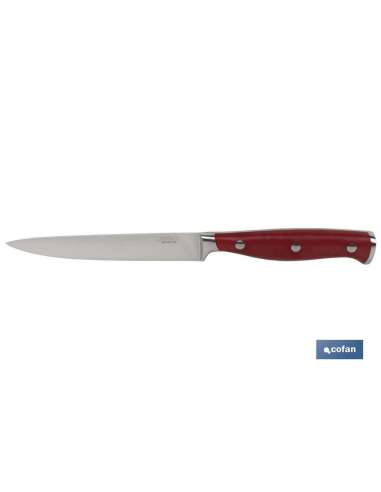 COFAN CUCHILLO AGUACEJO VERDURA ROJO 130 mm.