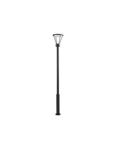 FAROL LED ALUMINIO PIE EXTERIOR 300*2220 mm.NEGRO 15W.3000K ELARIO IP65