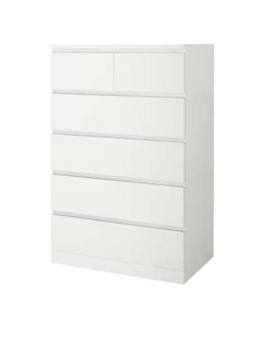 COMODA 6 CAJONES 800*480*1350 BLANCO MALM