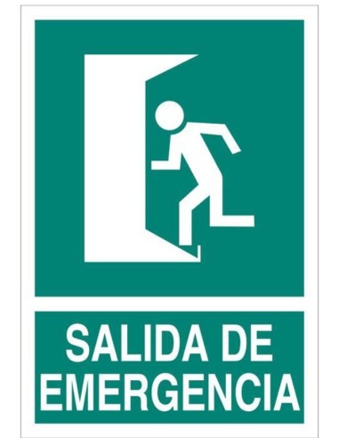 CARTEL PVC CLASE A 148*210 SALIDA DE EMERGENCIA FLECHA IZQUIERDA