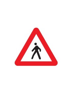 SEÑAL TRAFICO MOPU 600 TRIANGULAR PASO PARA PEATONES