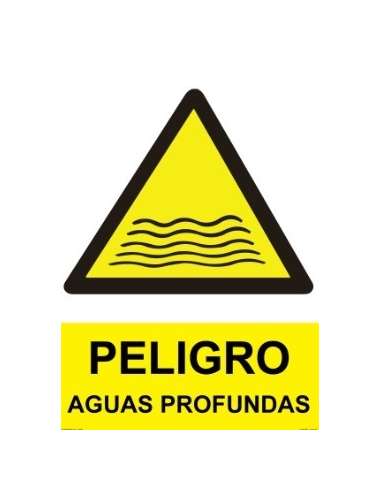 CARTEL PVC 21* 30 PELIGRO AGUAS PROFUNDAS