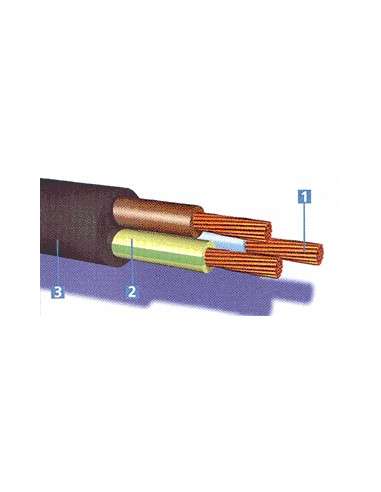 CABLE MANGUERA GOMA NEGRA 3*4 (1 M.