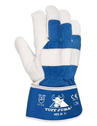 JUBA GUANTES 405B PIEL/TELA BAQUERA AZUL 10XL