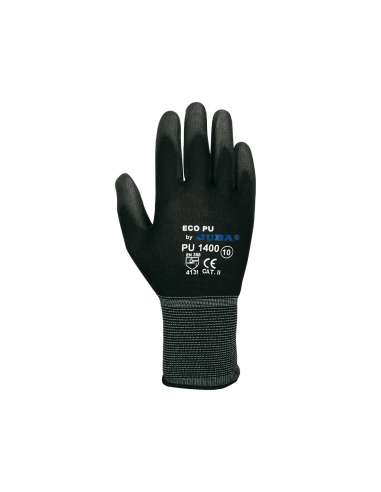 JUBA GUANTES PU1400 NYLON/POLIURETANO NEGRO  7S