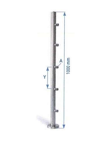 INOX ACC.POSTE SUELO 43 INICIO 5 VARILLAS SAT.